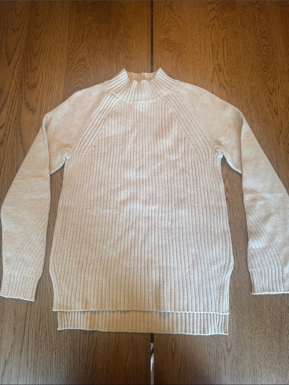 Banana Republic Cream Ribbed Mock-Neck Women's Sweater